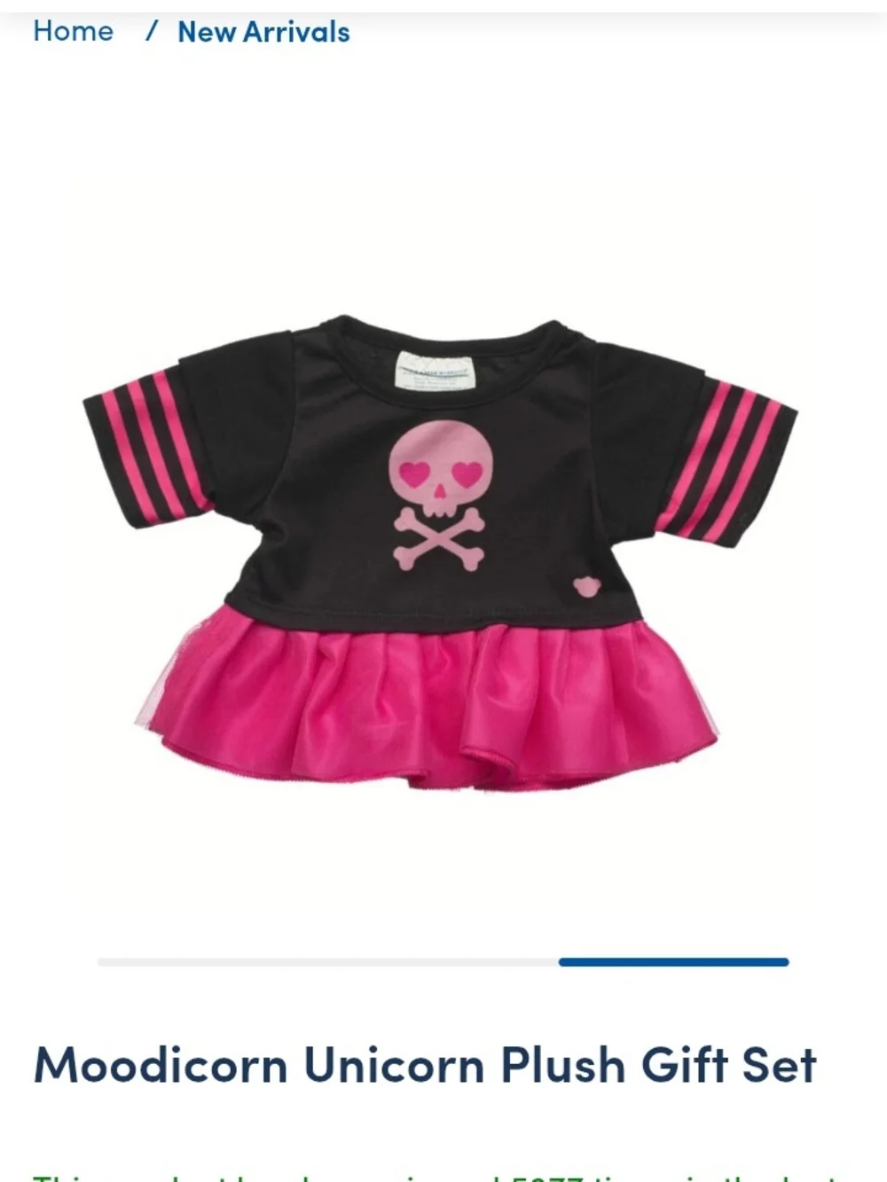 Build-A-Bear Pink and Black Moodicorn Unicorn Plush
